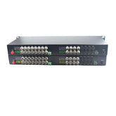 24 port Analog video fiber converters A set. RS485 PTZ,  PAL NTSC SECAM video over fiber extenders, FC Singlemode up 20Km for Remote Video monitoring, Security Systems more